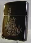 ZIPPO   HARDYS STATUE OF LIBERTY 1993 MIDNIGHT CHROME