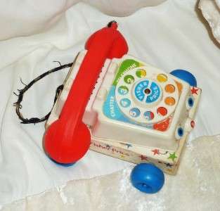 Vintage Fisher Price Chatter Phone Telephone Child Toy  