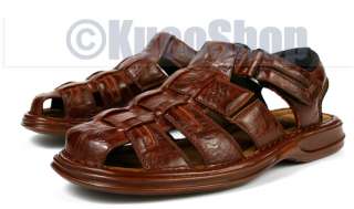 Aldo Men Leather Fisherman Sandals Shoes Brown 7  