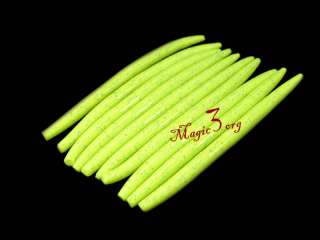   Soft Plastic Stick Baits Worms Pale Green Fishing Lure Grub 5.5 SWIL1