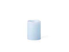 Flameless Wax Candles Small Melt Edge Pillar Blue  