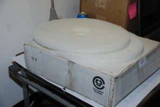 TWO 17 inch floor buffer scrubber pads WHITE INV626  