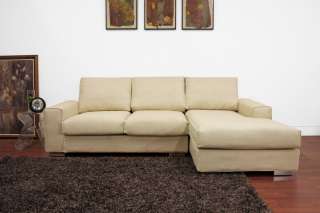 CAHAL Cream Twill Modern Sectional Sofa contemporary  