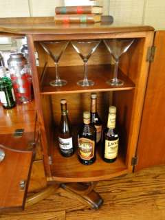   Art Deco BAR Liquor Cabinet~Cocktail~Pop Open~Burl Walnu~Mirrors~Old t