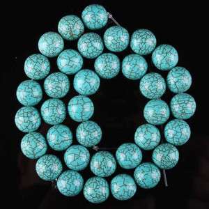 12mm Blue Turkey Turquoise Round Gems Loose Beads 15  
