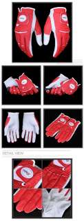 pairs(10ea) Women Syn Leather Red Power Golf Gloves  