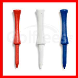 200 3 1/4 Step Down Golf Tees Red / White / Blue  