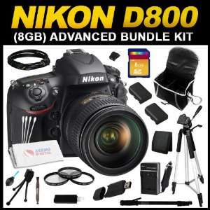  D800 36.3 MP CMOS FX Format Digital SLR Camera (8GB Advanced Bundle 