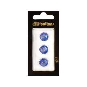  Dill Buttons 13mm 2 Hole Royal Blue 3 pc (6 Pack) Pet 