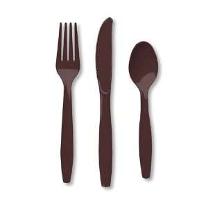  Chocolate Assorted Cutlery Forks Knifes Spoons 24/Pack 