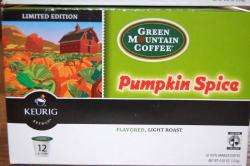 24 Keurig K Cups Green Mountain Coffee Pumpkin Spice, Limited Edition 