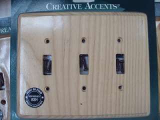 TOGGLE CREATIVE ACCENT WOOD UNFINISHED ASH WALL PLATE  