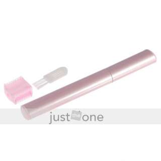 Eyebrow Hair Trimmer Shaver Razor Tool W/Brush Pink  