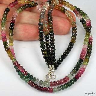 Finished double strand necklace of high grade Brazilian multi shaded 
