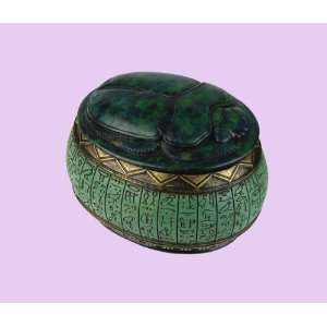 Egyptian Scarab Jewelry Box Green 6335 