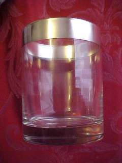 Dorothy Thorpe Silver Band Double Old Fashioned Glass  