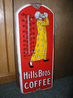 HILLS BROTHERS COFFEE PORCELAIN THERMOMETER 572 I  