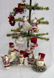 CHRISTMAS SNOWMAN&BOTTLE BRUSH WREATH CANDY CONTAINER  