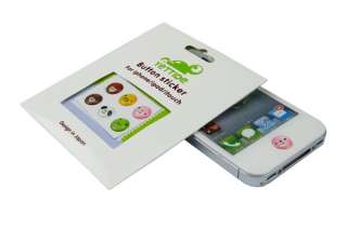 pcs iPhone 4 ,4S iPad / itouch / iPod Home Button Stickers Cute M361