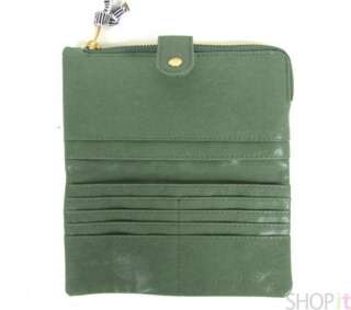 Christopher Kon Co Lab Green Blue Zip Wallet Clutch Bag  