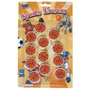  12 Pack Basketball Erasers Case Pack 72 