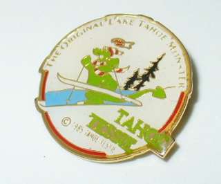 TAHOE TESSIE THE ORIGINAL TAHOE MONSTER LAPEL PIN~SKI  