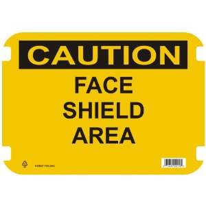 Caution Face Shield Area Sign  Industrial & Scientific
