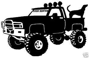 Coon Hunter Decal, Coon Hunting Truck Window Sticker 6  
