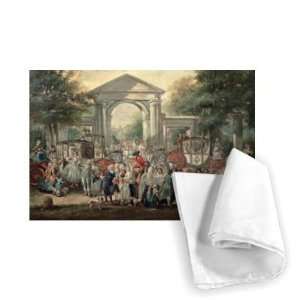  A Fiesta in a Botanical Garden, 1775 (oil on   Tea Towel 
