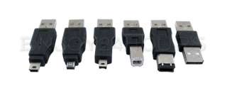 USB Travel Kit Cable IEEE 1394 Firewire 6 Adapters A B  