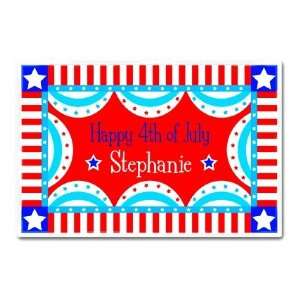    July   Personalized Placemat with Patriotic Flag Theme Baby