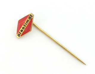 OLD RED PLASIMAT INDUSTRY LAPEL PIN BADGE  