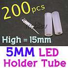 200 x 5mm Led Holder Insulation 2 pins tube High  15mm