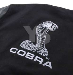   Mustang Cobra Snake Wool Leather Varsity Letterman Jacket Coat  