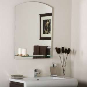  The Arch Frameless Bathroom Mirror with Shelf