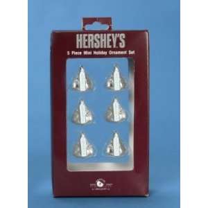  Set of 6 Chocolate Shop Silver Hershey Kisses Miniature 