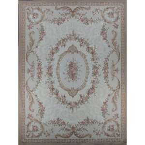   & Free Pad 9x12 Fine French Aubusson Weave Rug S81