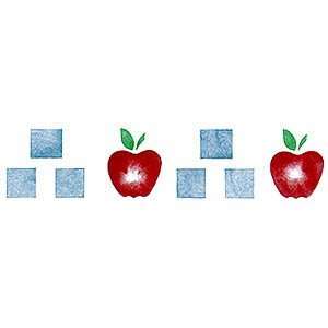  Apples and Checks Stencil Arts, Crafts & Sewing