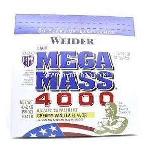   Nutrition Giant Mega Mass 4000, Vanilla 9 lbs