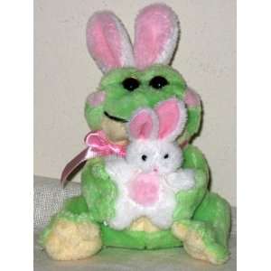 Ganz New Frabbit Plush Frog with Bunny Ears and baby Bunny 