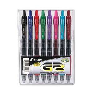  Gel Pen, Assorted Ink, Fine, 8 per Pack   Sold As 1 Set   Gel 