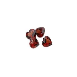   of 7x7 mm Heart Matching Loose Garnet (4 pcs set) Gemstones Jewelry