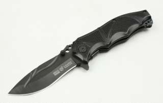   Black Lock Stainless Steel Saber Tactical Folding Knife 34  