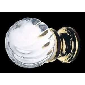  Cabinet Knobs, Clear Glass, 1 Diameter With Brass Back 