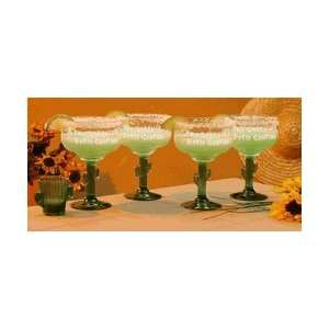    Personalized Cactus Stem Margarita Glasses