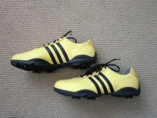 NWOB Womens Yellow Leather & Suede Adidas Z traxion Golf Shoes Sz 9 