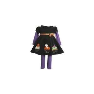  Bonnie Jean Halloween Cupcake Corduroy Leggings Set (Size 