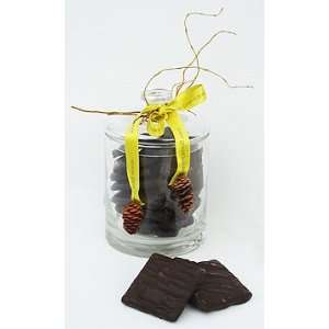  Dark Chocolate Covered Graham Crackers in Handblown Glass 