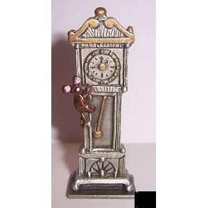  Hudson Pewter   Whimsies Mouse on Grandfather Clock 