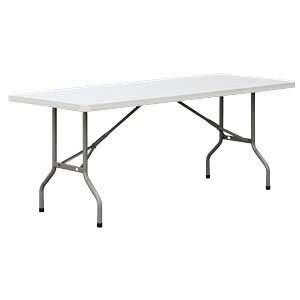   White Granite Plastic Folding Table   29 High Patio, Lawn & Garden
